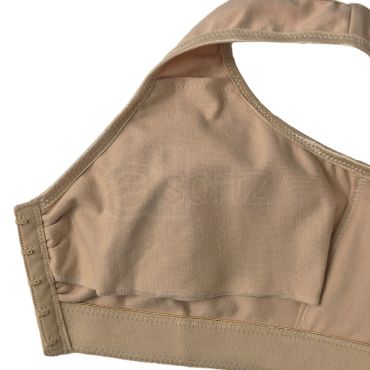 Ladies Gemm Nude Cotton Rich Front Fastening Bra with Pockets