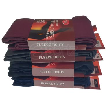 Ladies Silky Warm & Cosy Thermal Fleece 300 Denier Tights