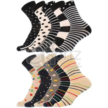 Ladies 5 Pair Pack Cotton Rich Socks