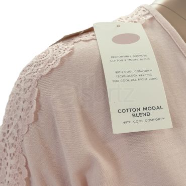 Ladies Short Sleeve Cotton Modal Longer Nightdress