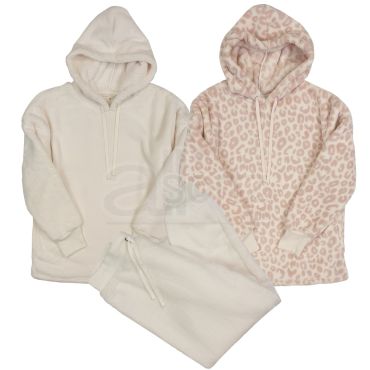 Ladies Fur Fleece Hoodie Loungewear Hoodie Top