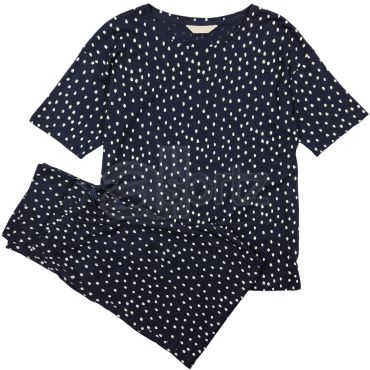 Ladies Cotton Modal Polka Dot Print Pyjama Set