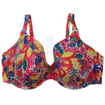 Ladies Bright Floral Print Padded Bikini Top