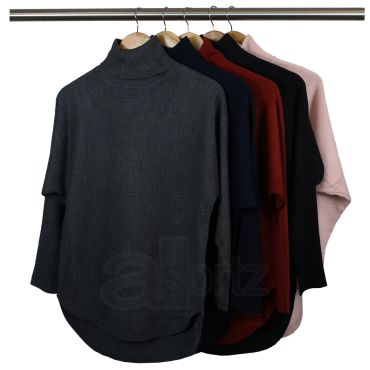 Ladies Roll Neck Jumper Top