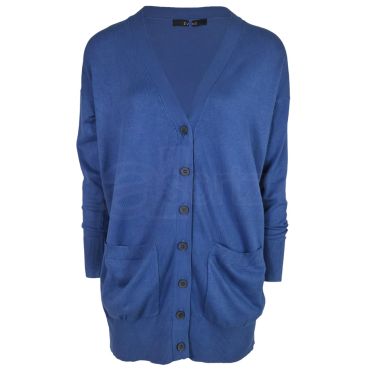 Ladies Plus Size Black Open Front Cardigan