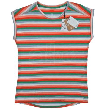 Cotton Modal Striped Short Sleeved T-shirt Tunic Top