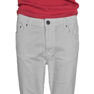 Ladies White High Waist Relaxed Slim Fit Jeans