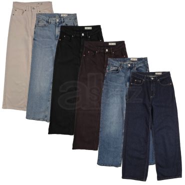 Ladies Wide Leg Denim Jeans