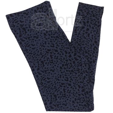 Ladies High Waist Navy Mix Print Leggings