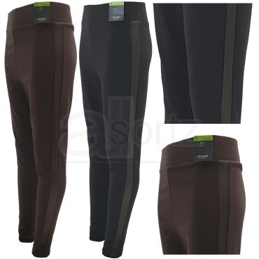 Black High Waist Side Stripe Leggings