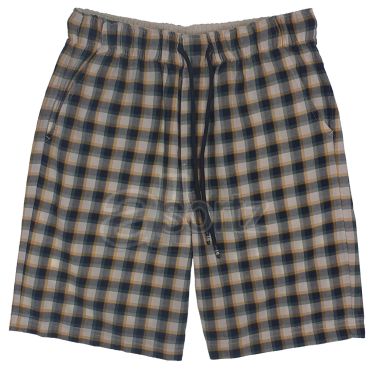 Mens Pure Cotton Checked Loungewear Shorts