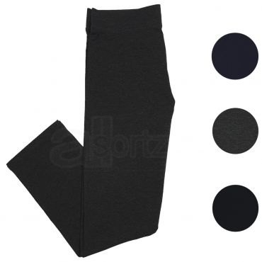 Ladies Charcoal Grey Cotton Rich Straight Leg Joggers
