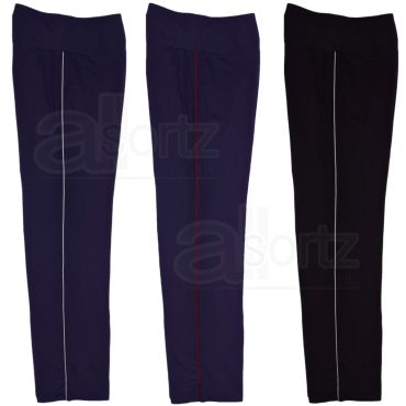 Ladies Side Stripe Cotton Rich Straight Leg Joggers