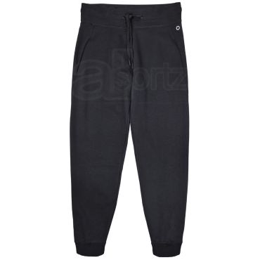 Ladies Black Cotton Rich Straight Leg Cuffed Joggers