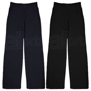 Ladies Side Stripe Cotton Rich Straight Leg Joggers