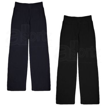 Ladies Side Stripe Cotton Rich Straight Leg Joggers