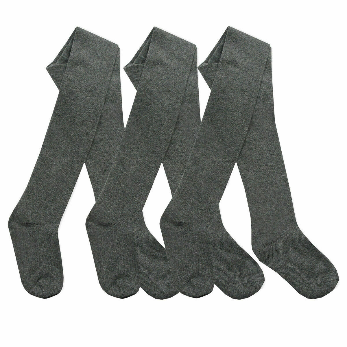 3 pares de medias escolares lisas ricas en algodón para niñas edad inteligente invierno cálido - Imagen 5 de 9