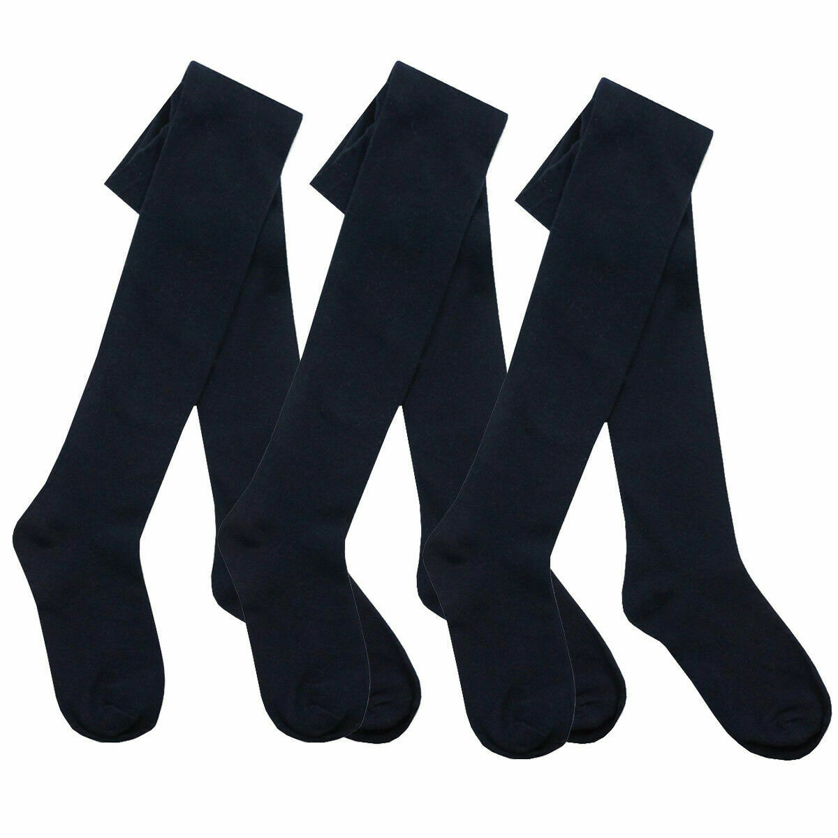 3 pares de medias escolares lisas ricas en algodón para niñas edad inteligente invierno cálido - Imagen 8 de 9