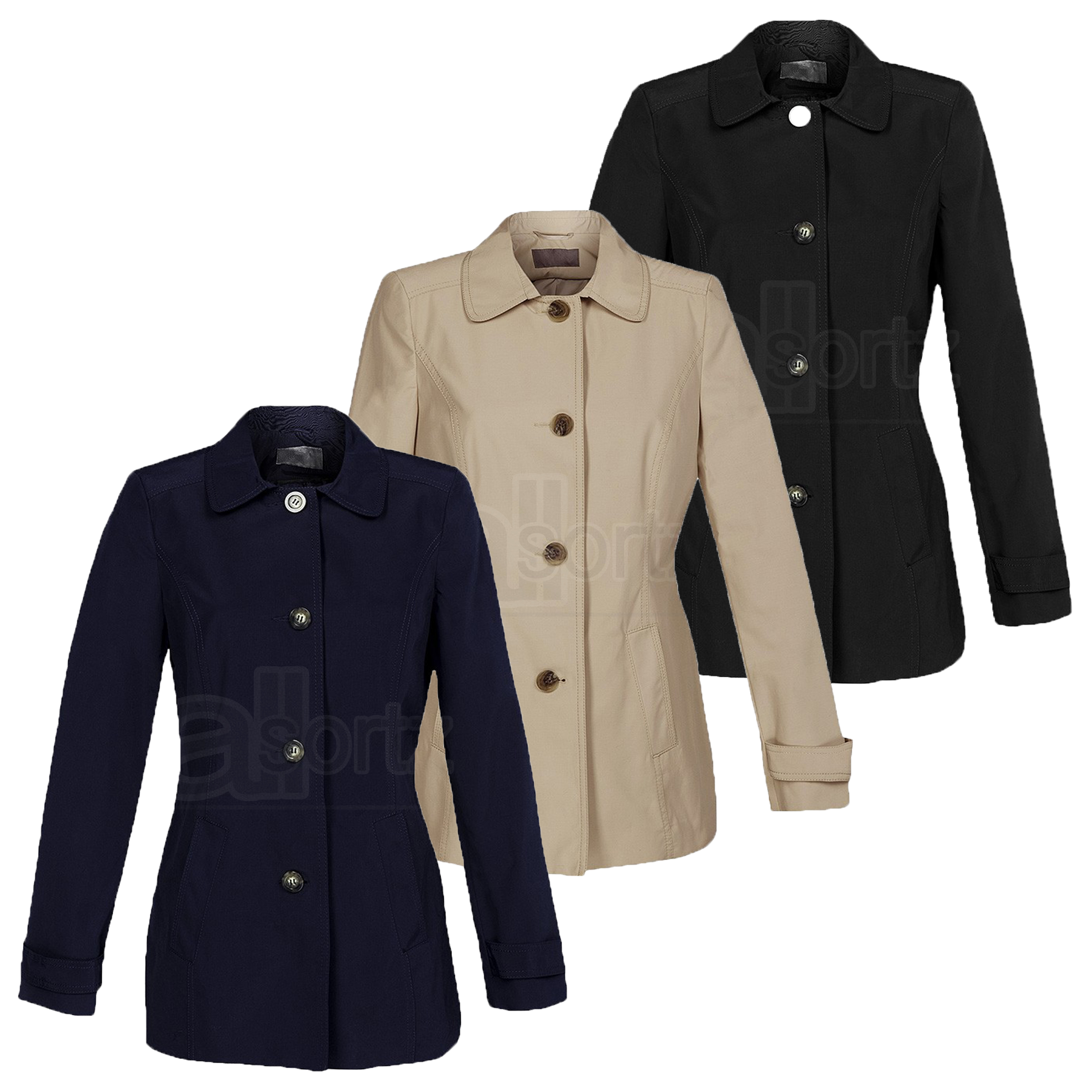 New Ladies Womens BHS Shower Proof Rain Jacket Coat Smart Casual